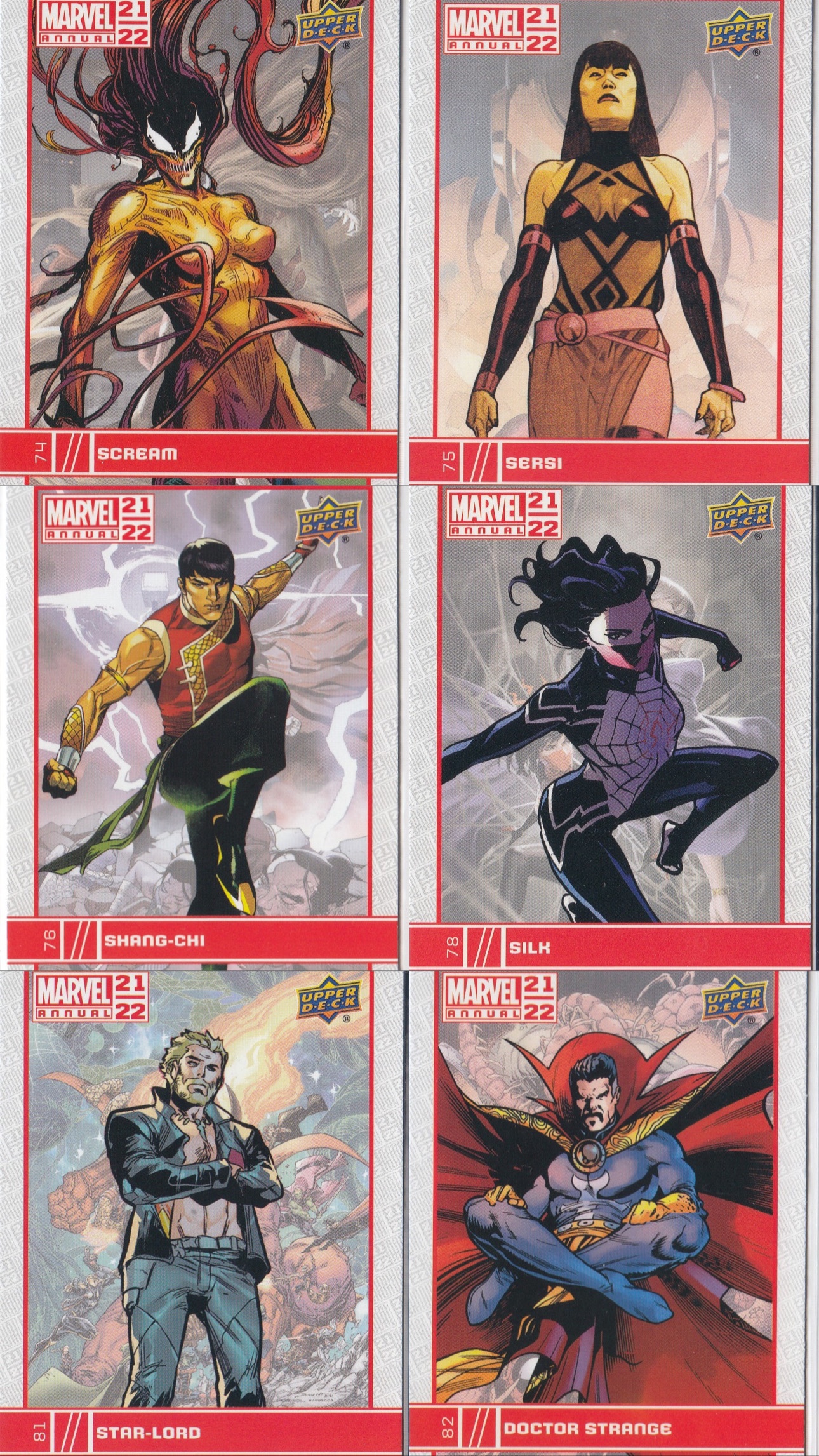 Marvel Annual Trading Cards 21-22 (74 to 100) thumbnail