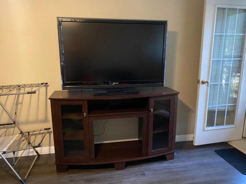 tv stand with fireplace - photo 2