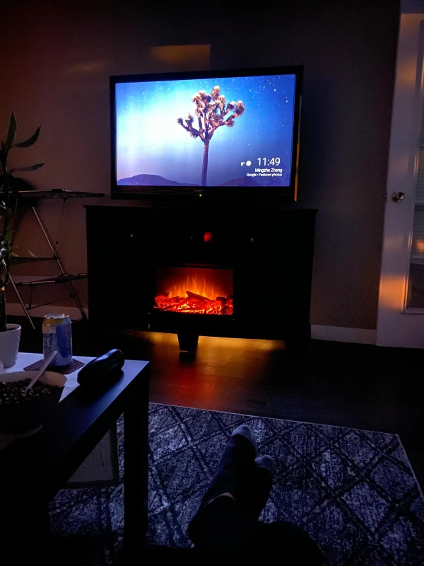tv stand with fireplace - photo 3