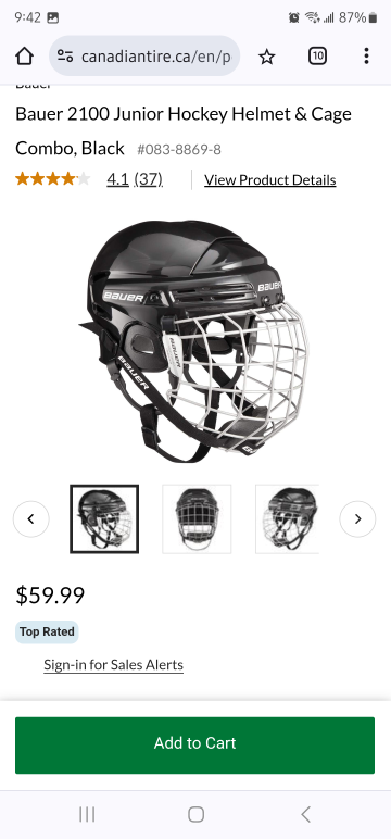 Bauer Jr. hockey helmet - photo 2
