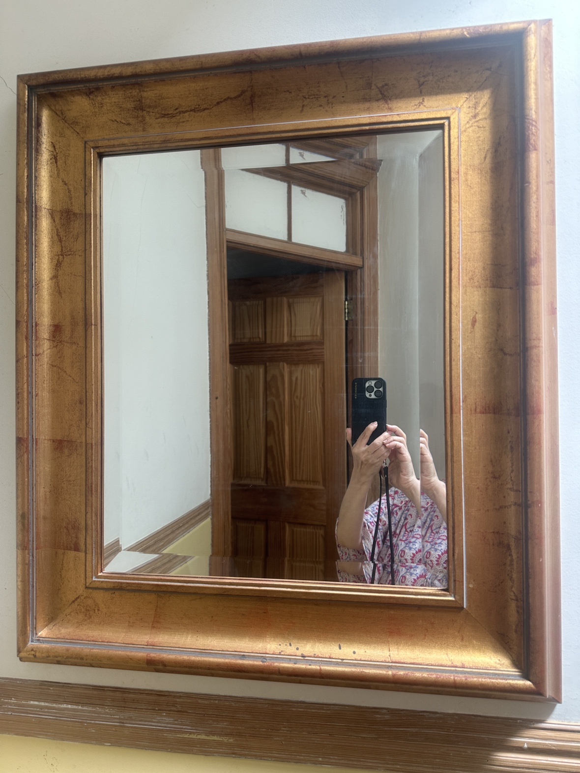 Pottery Barn gold mirror