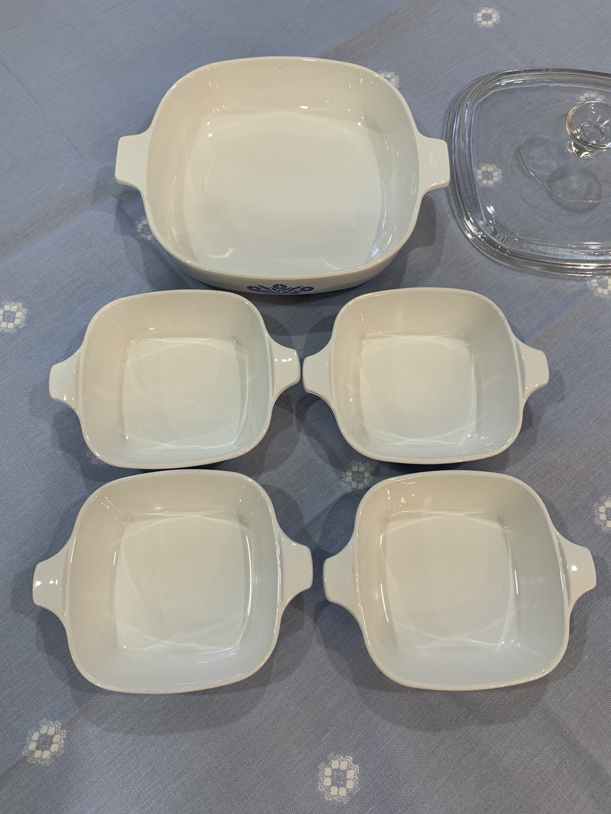 5 Corning Ware Cornflower Casseroles image indicator(5)
