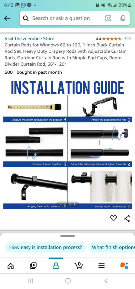 Brand New Heavy Duty Curtain Rod image indicator(3)