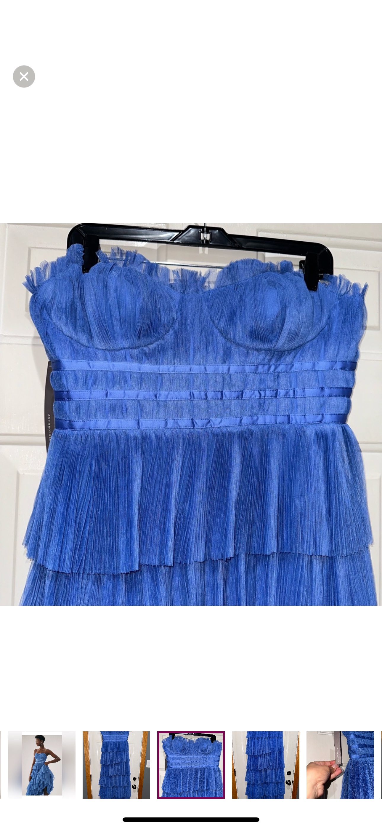 Anthropologie Hutch Strapless Tiered Tulle Maxi Dress - photo 2