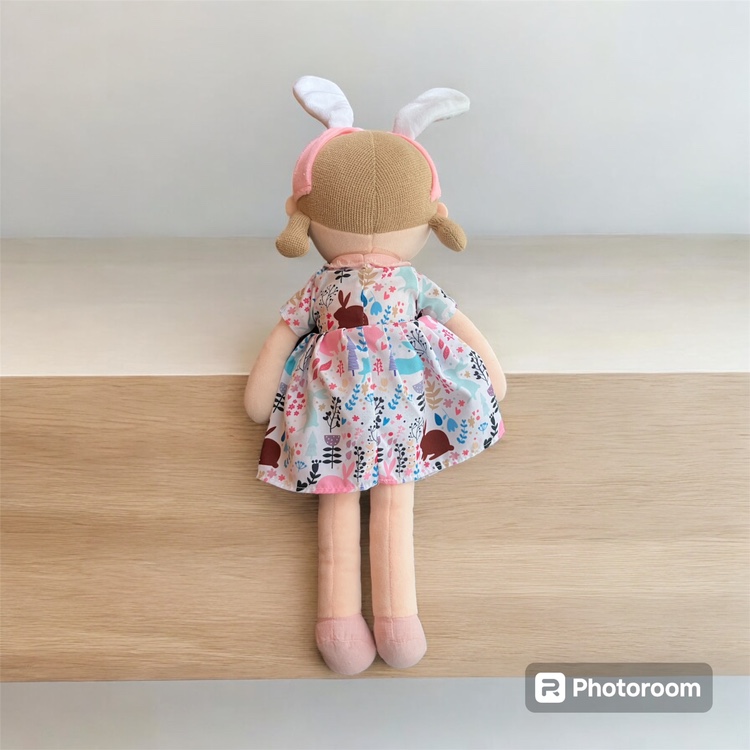 Linzy Toys 15" Doll with Pink Bunny Ears Emily Doll Nursery Baby image indicator(5)