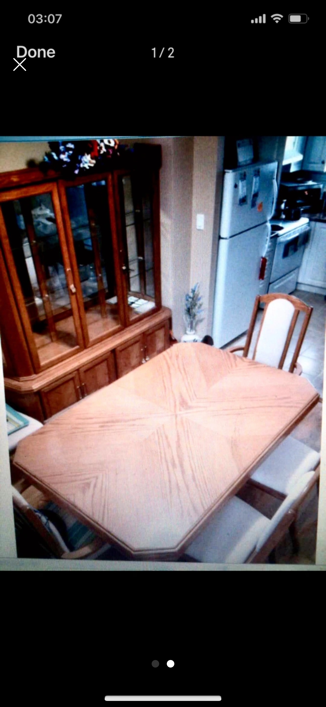 Oak dining table with 6 chairs . $ 490 - photo 2