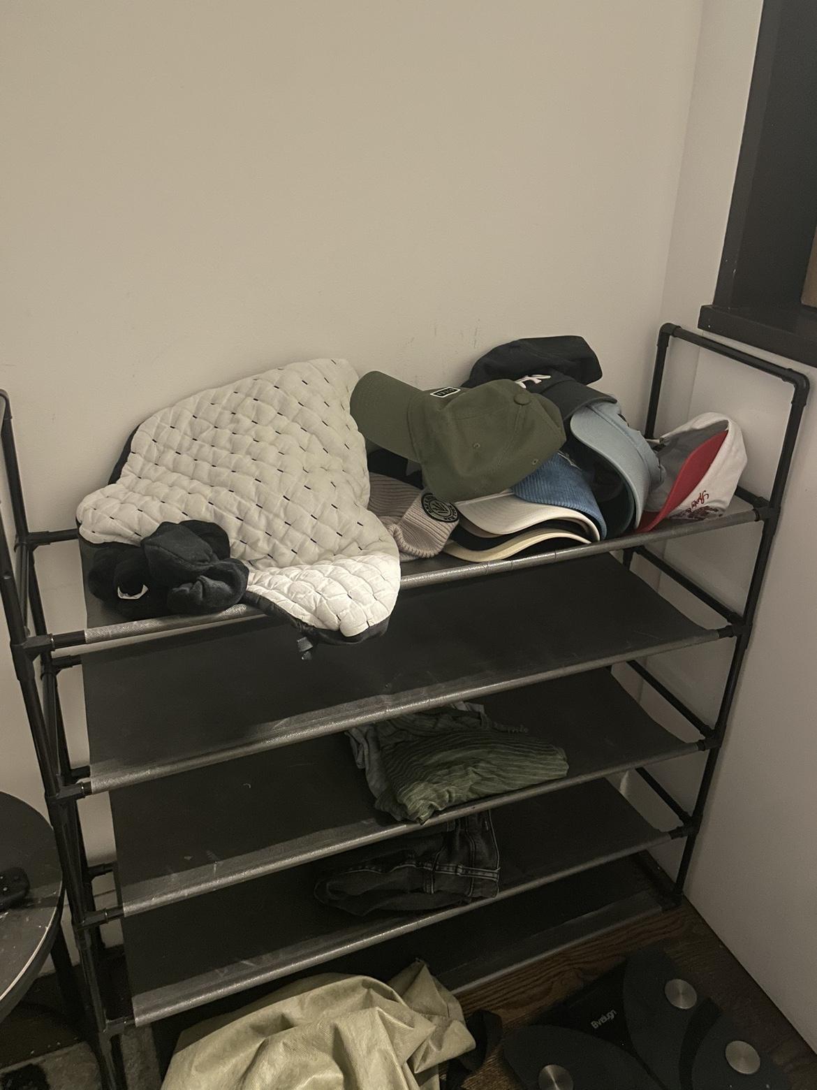 Plastic shelf rack #freecycle