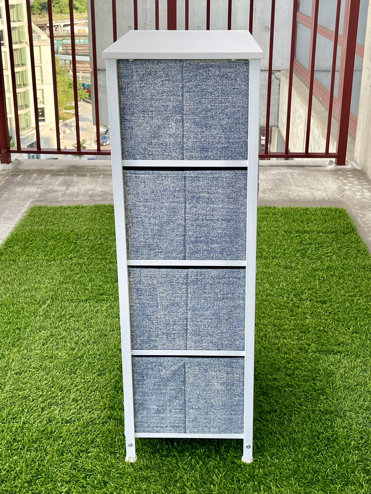Tall Dresser Storage Tower Stand with 4 Removable Fabric Drawers - photo 4