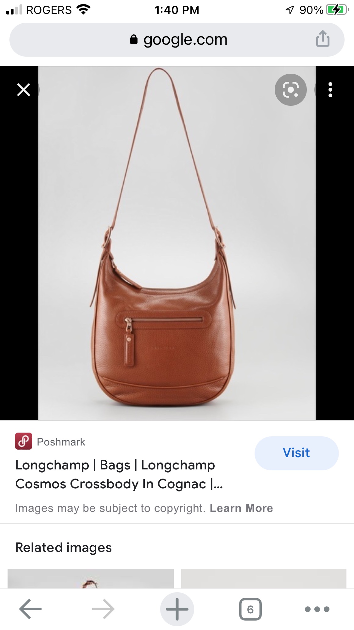 Vintage Longchamp Leather Crossbody Bag! image indicator(6)