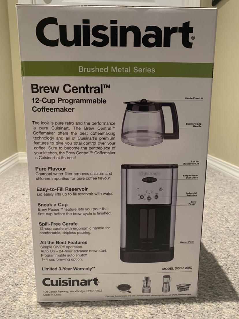 Cuisinart Brew Central - 12 Cup Programmable Coffeemaker - New! - photo 2