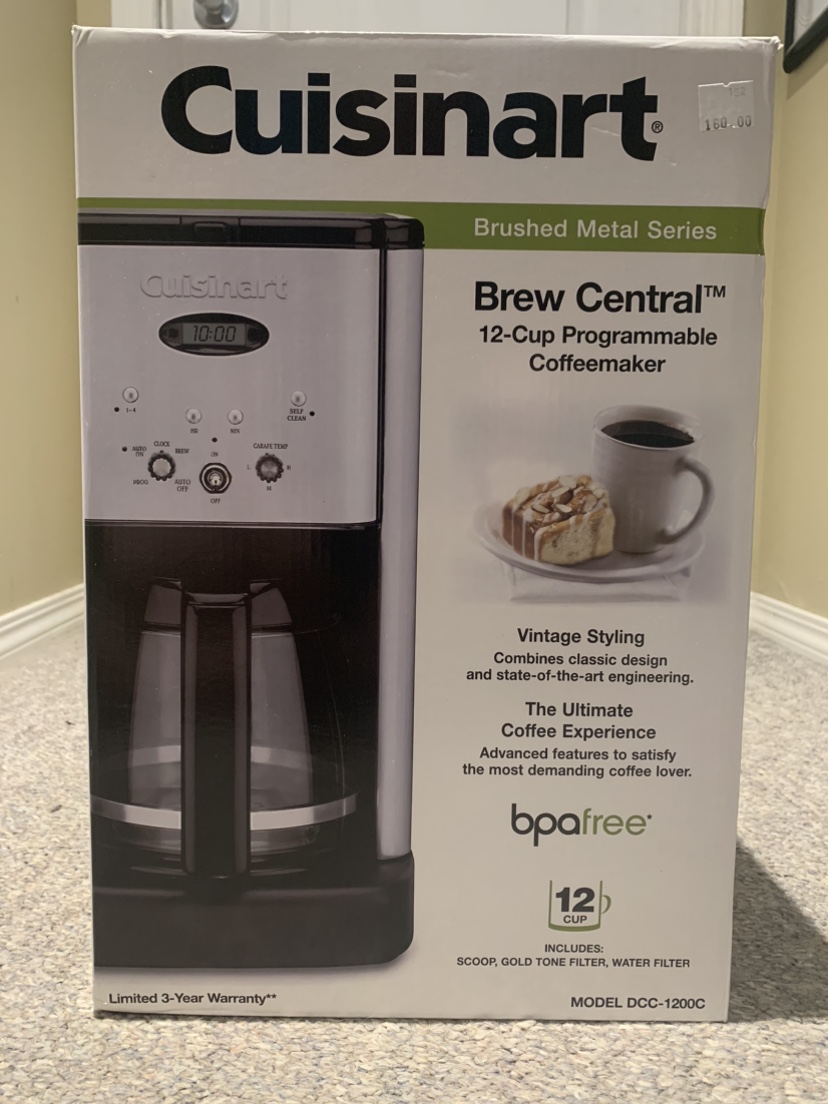 Cuisinart Brew Central - 12 Cup Programmable Coffeemaker - New!