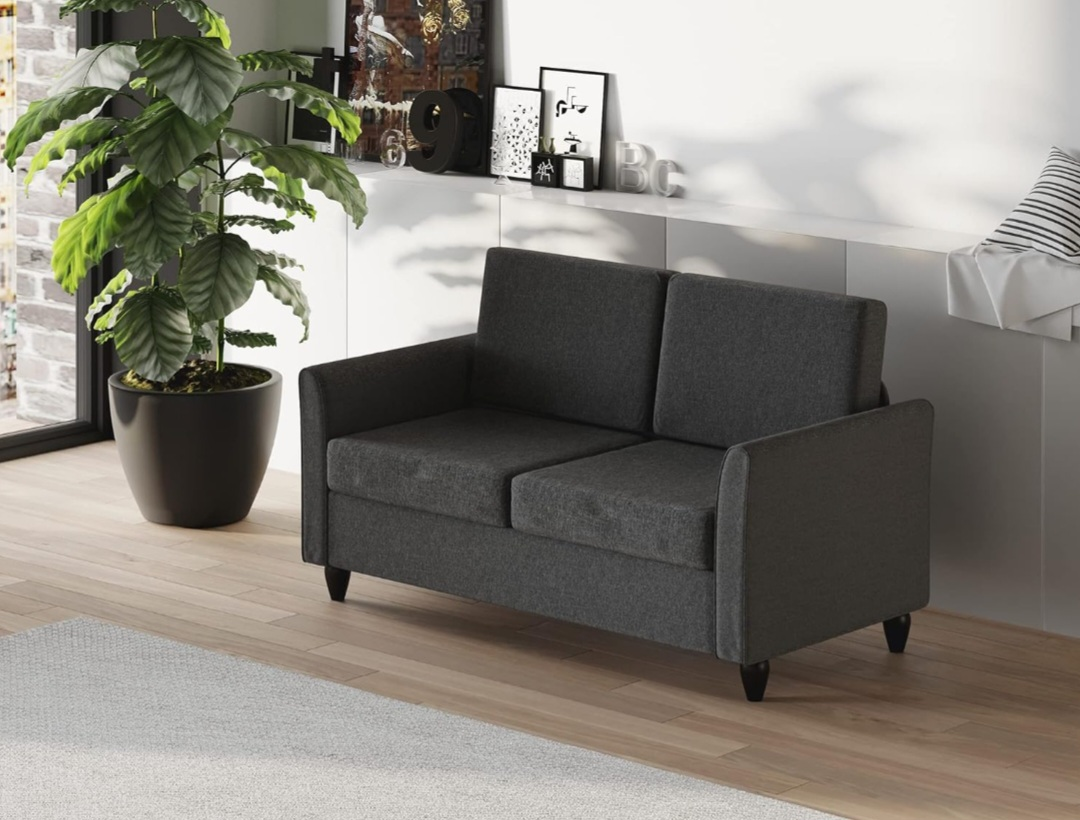 Loveseat, dark grey - photo 2