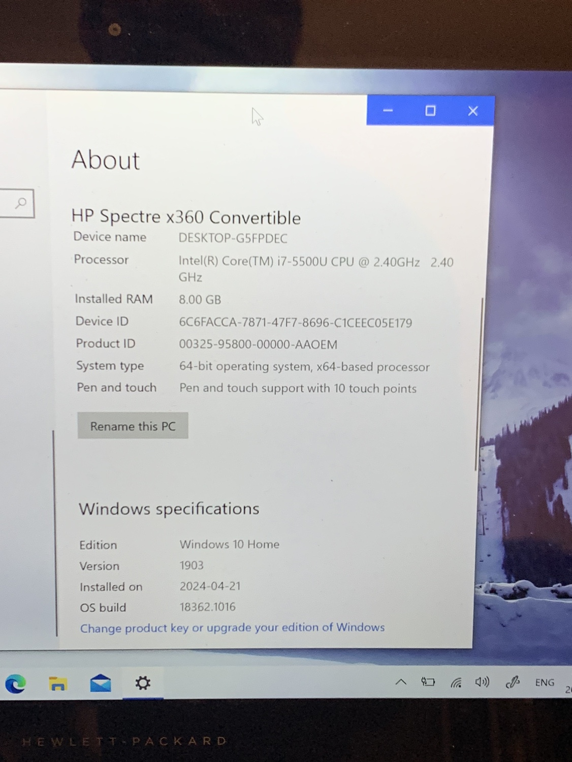 HP Spectre x360 Convertible Laptop - 2016 image indicator(2)