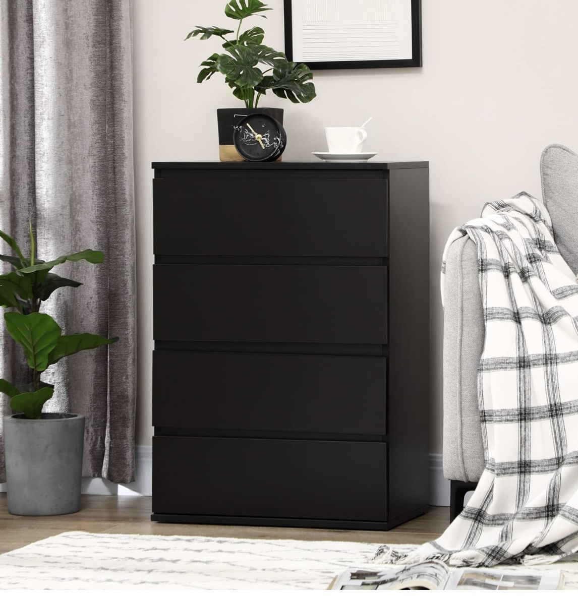 Black 6-Drawer Ikea wardrobe