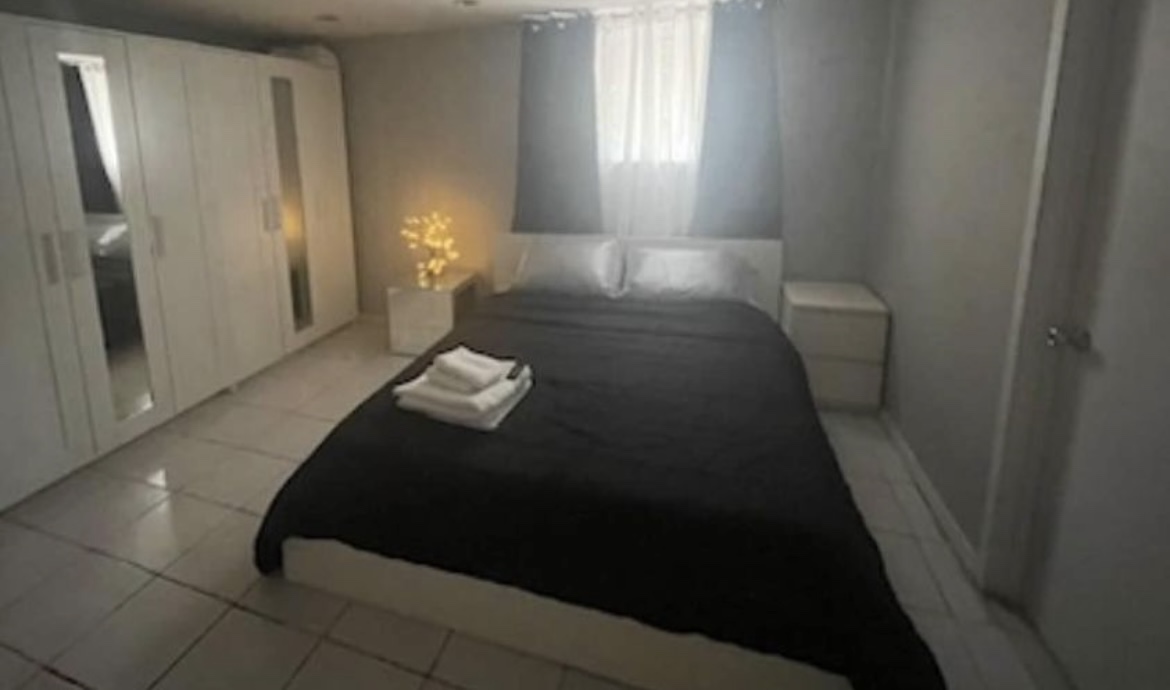Ikea white queen bed, slates and mattress