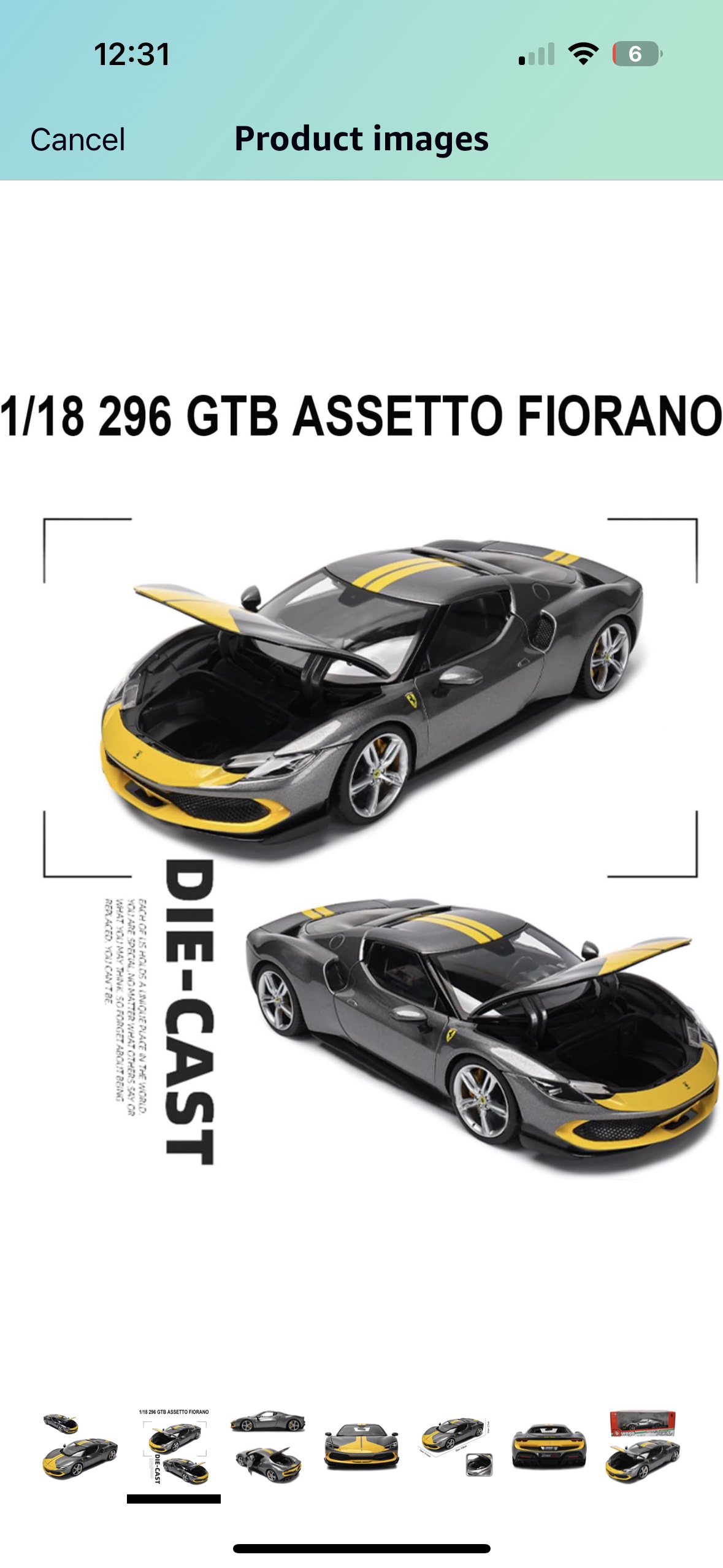 a 1/18 scale model of a Ferrari 296 GTB Assetto Fiorano image indicator(5)