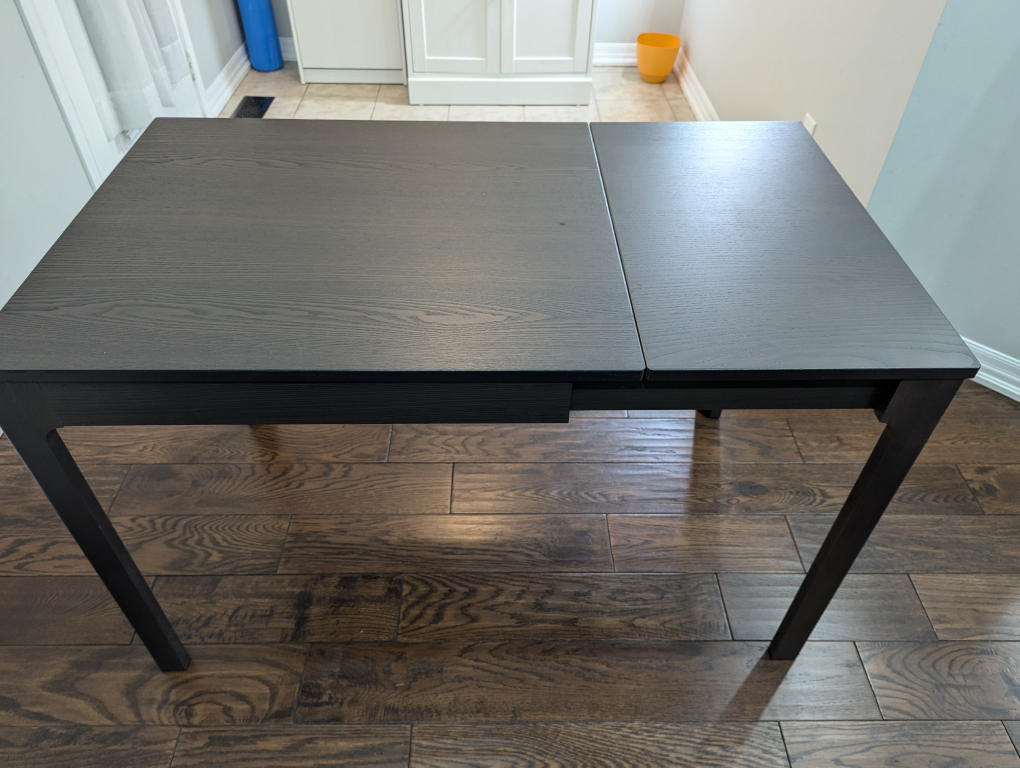 Dark brown Ikea ekedalen extendable table