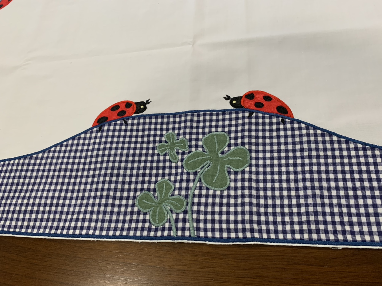 Appliquéd Ladybug Tablecloth with Shamrocks image indicator(8)