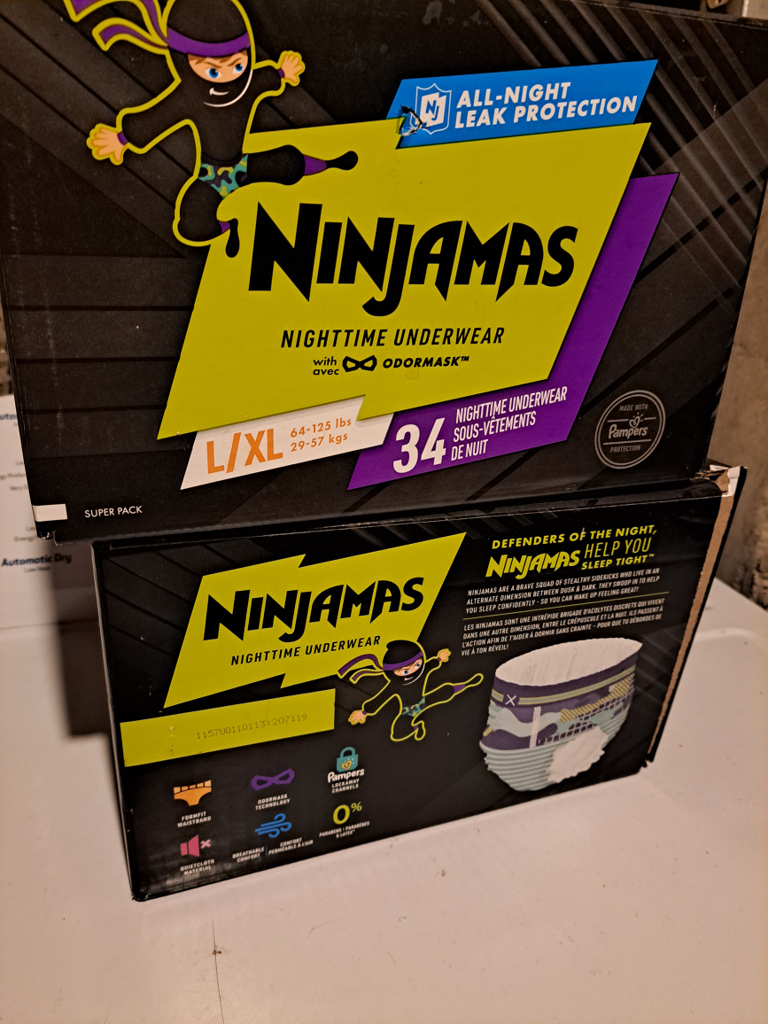 Ninja Jamas Nighttime Underwear L/XL - 34 Count thumbnail