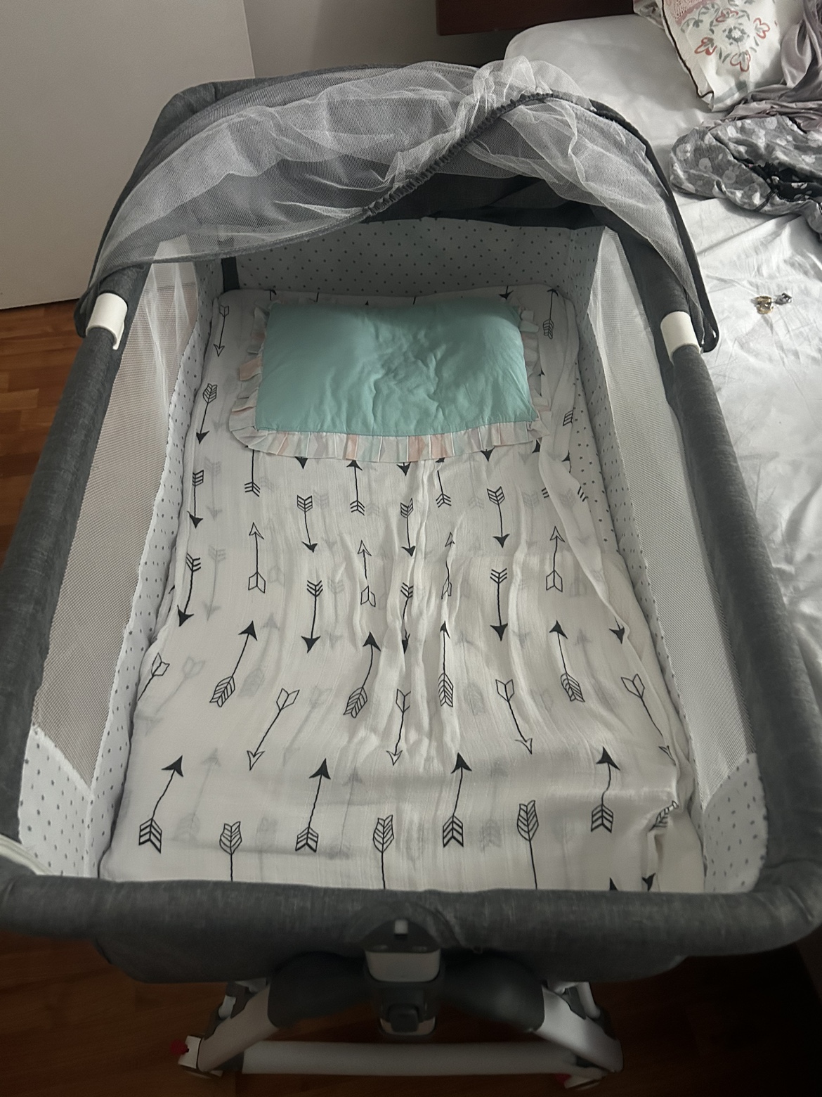 Baby bassinet with canopy