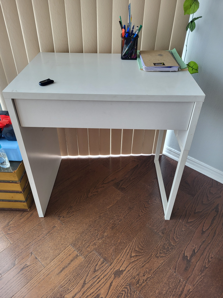 White Desk with Drawer