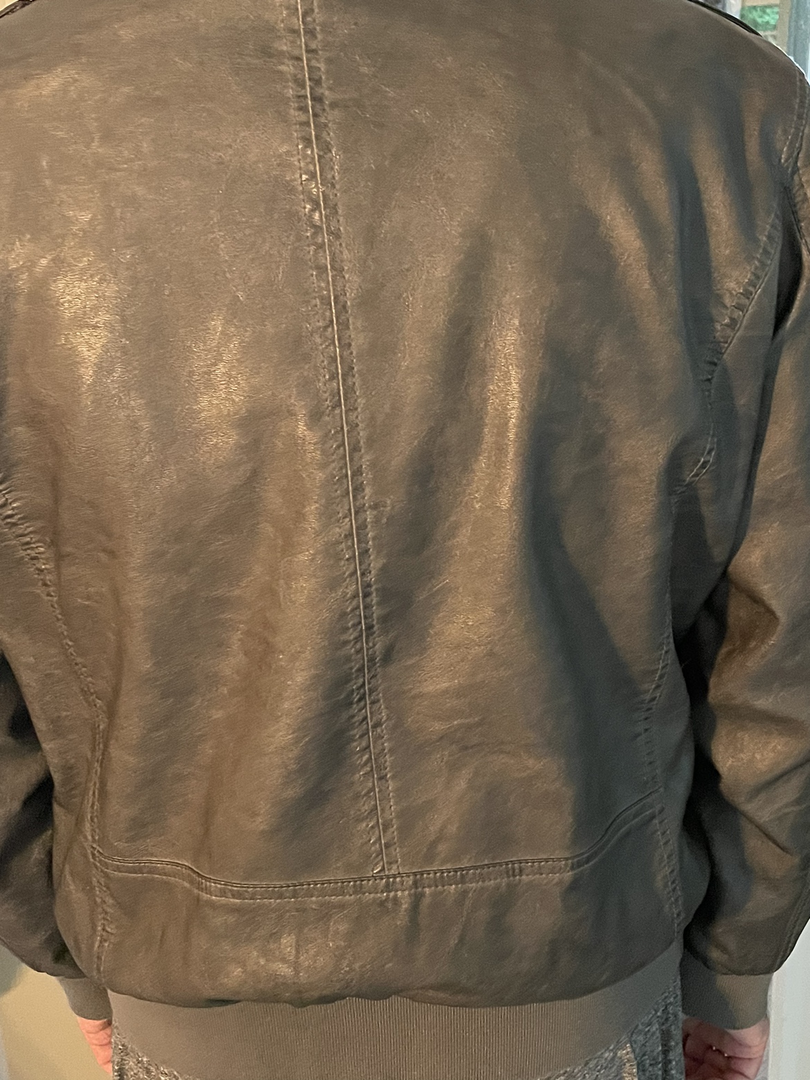 Men's Faux Leather Jacket lg - photo 3