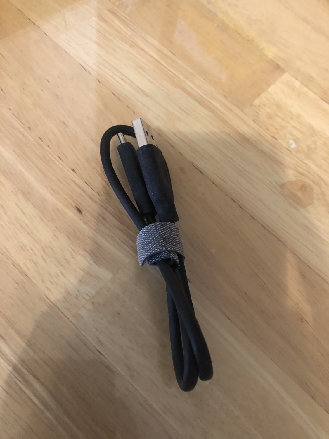 Black USB-A to USB-C Cable
