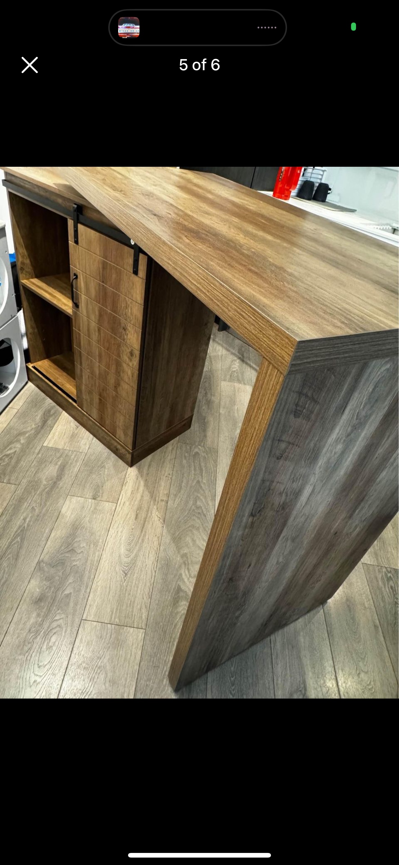 Bar Cart with Wine Storage/ Kitchen Island Table image indicator(4)