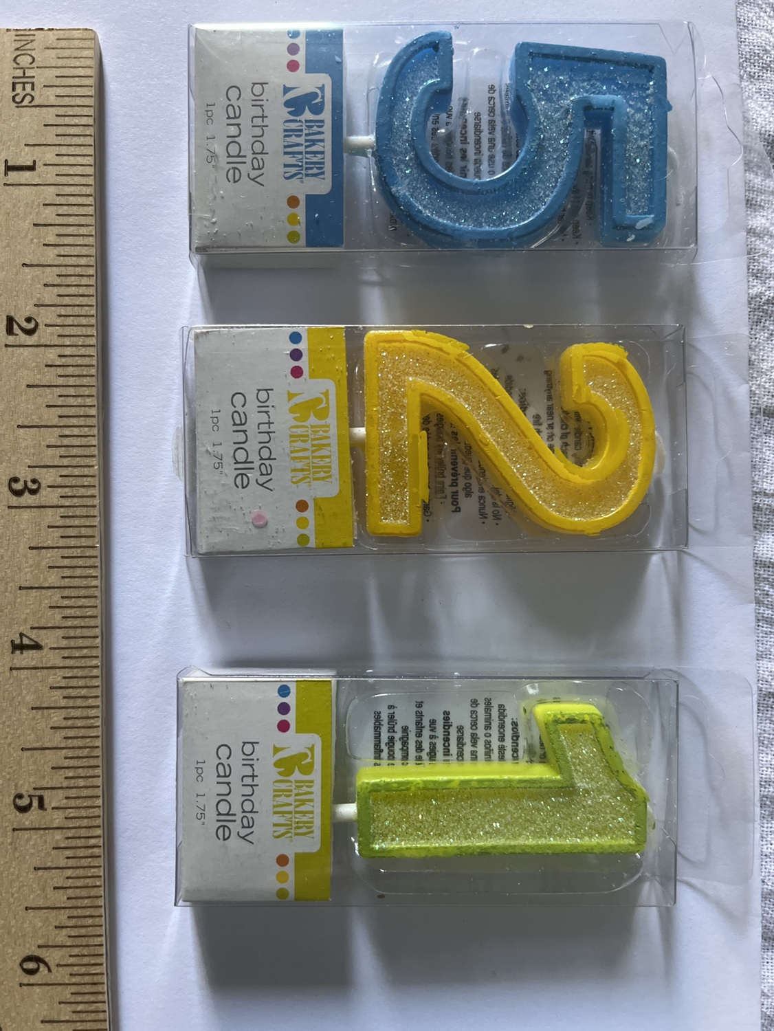 Birthday Candles 1, 2, & 5