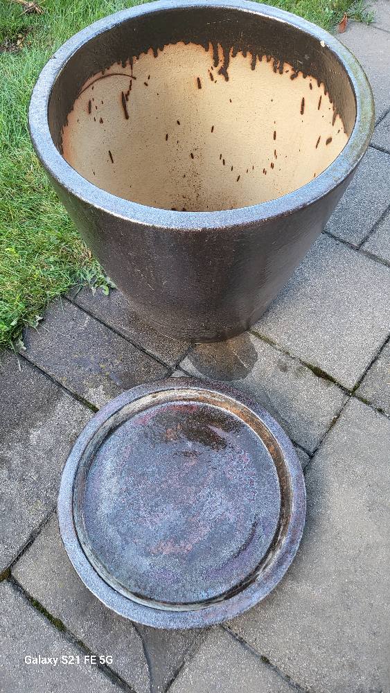 Large Ceramic Planter with Saucer thumbnail