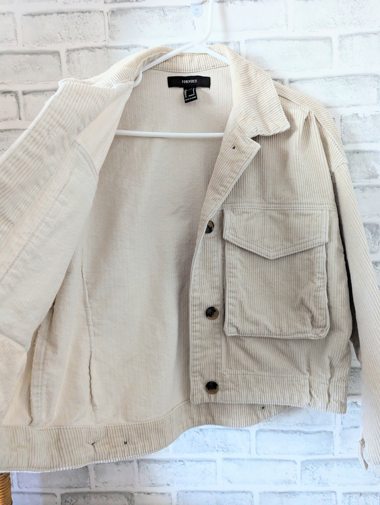 Cropped Corduroy Shacket Jacket image indicator(4)