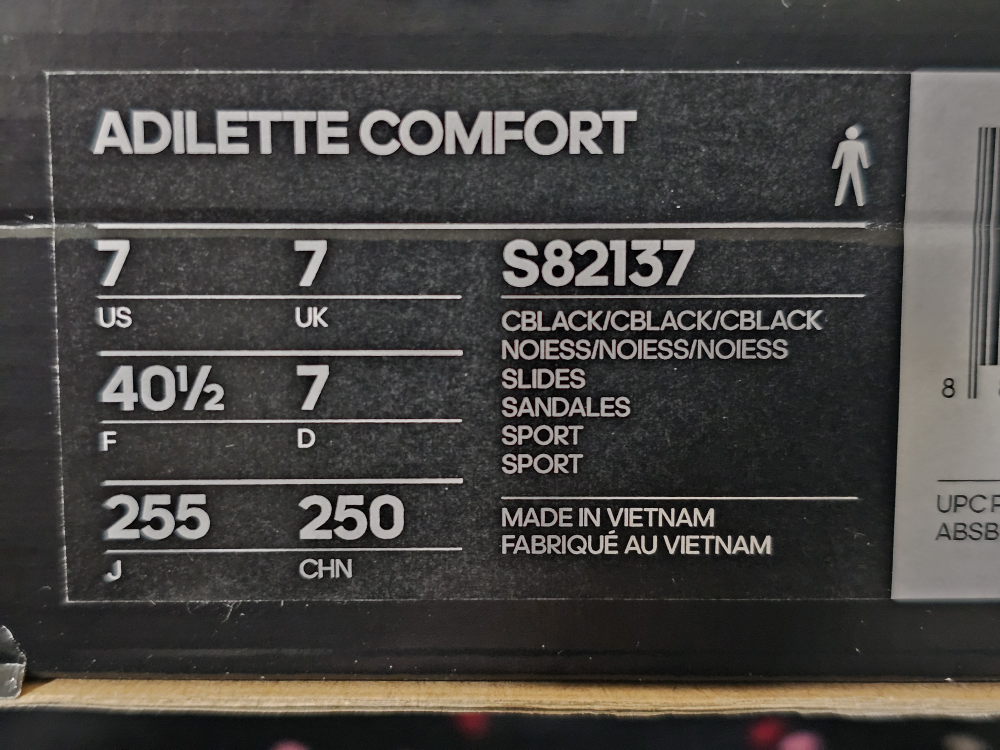 Adidas Adilette Comfort Slides - Black image indicator(3)