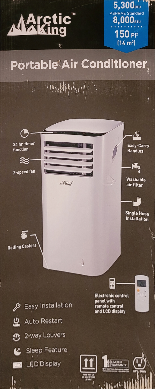 3-in-1 Arctic King 8,000 BTU Portable Air Conditioner thumbnail