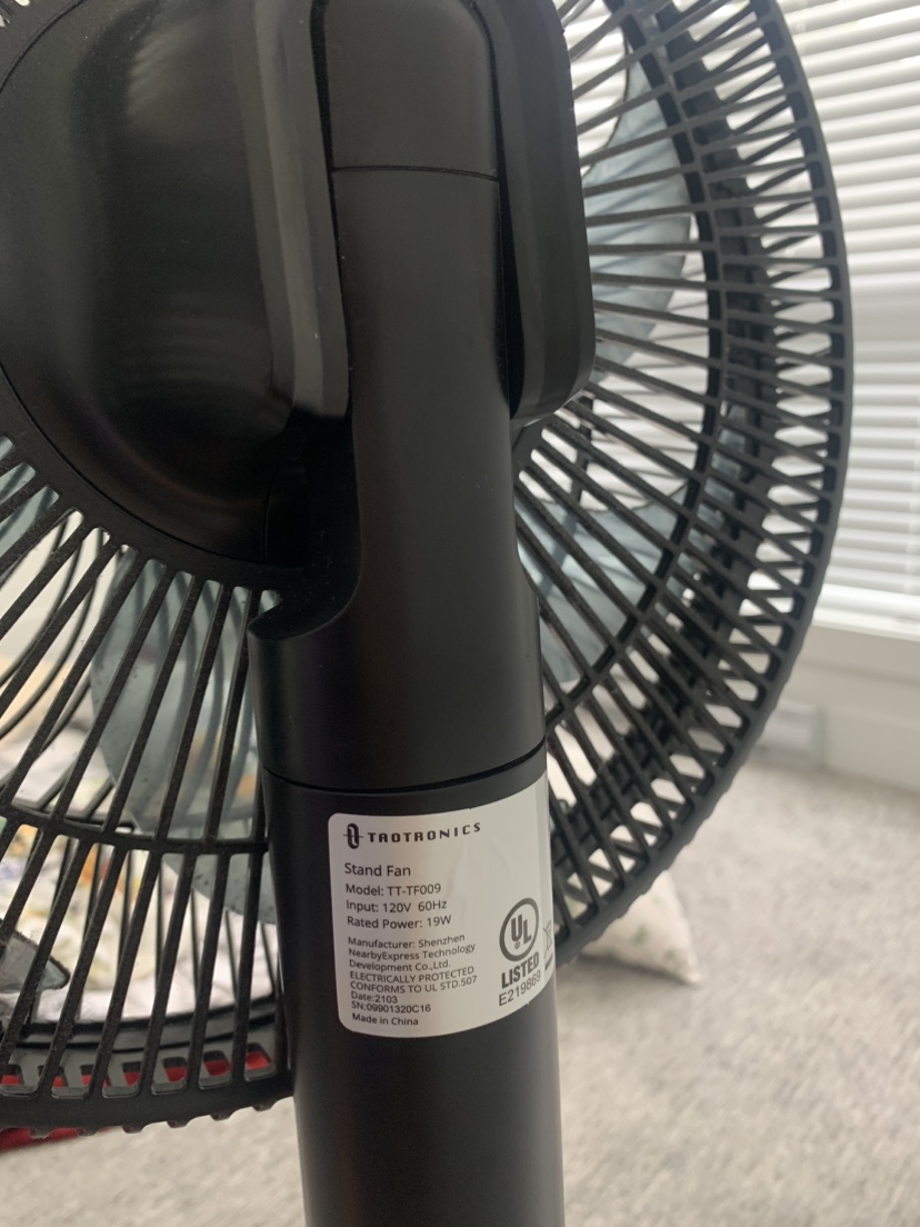Taotronics quiet oscillating fan w remote control & timer - photo 4