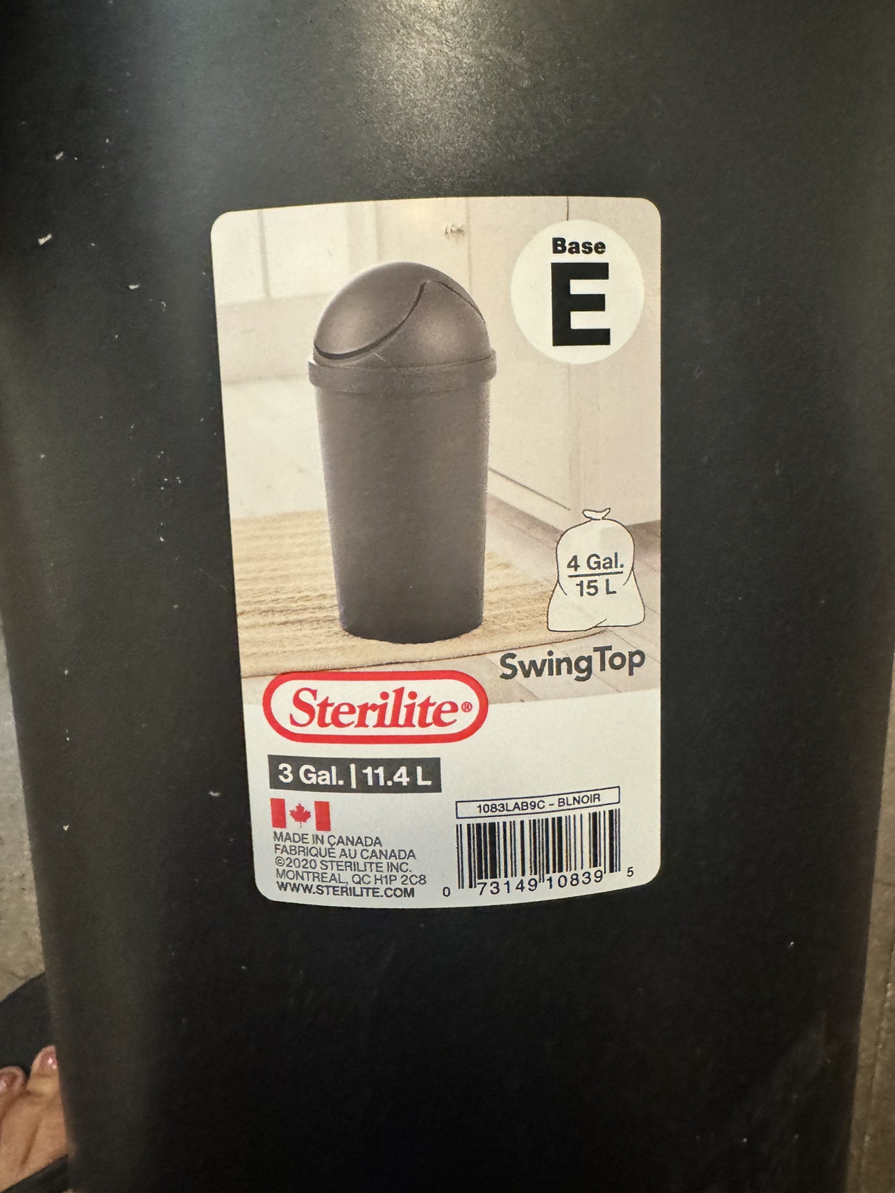3 Black Garbage Cans and 1 white dishes rack - photo 4