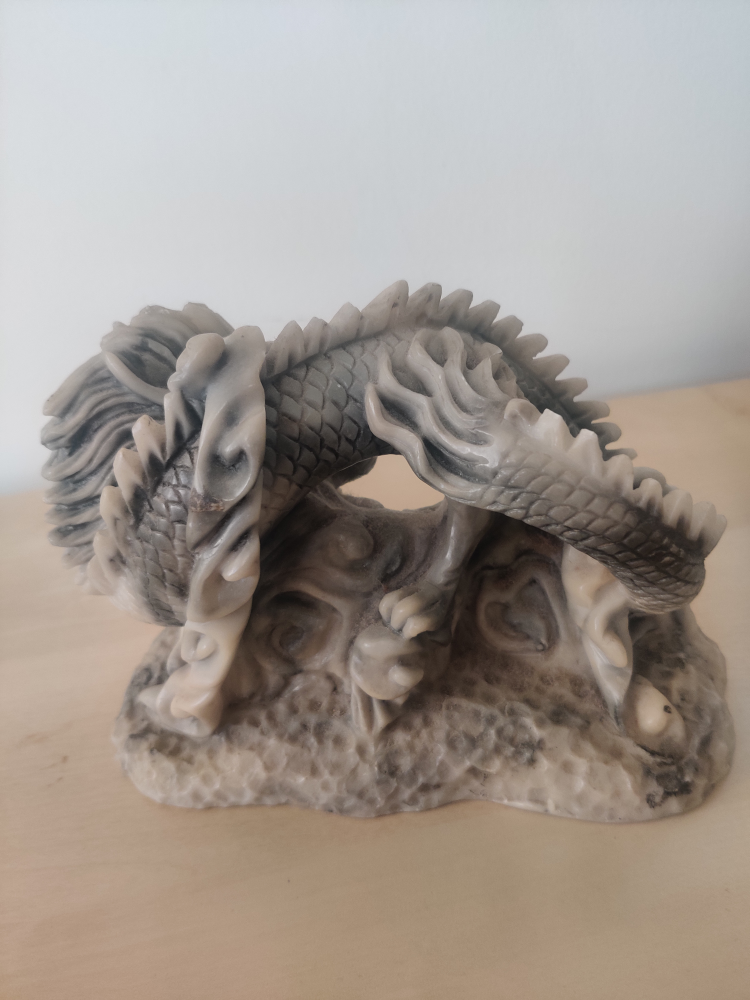 Pair of Stone Dragon Statues - photo 5