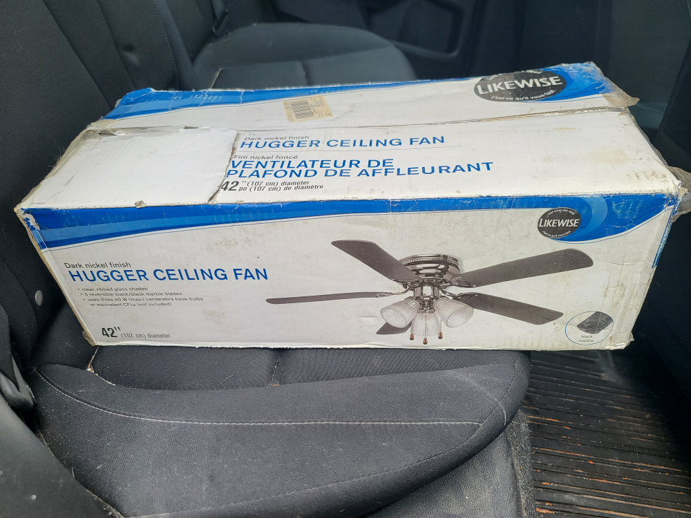 Likewise Hugger Ceiling Fan, Dark Nickel, 5-Blade, 42-in thumbnail