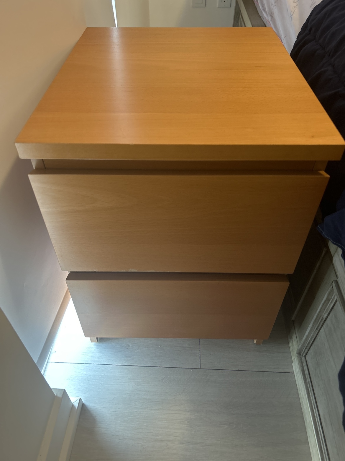 Ikea - Malm Two Drawer Nightstand