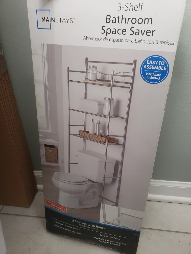 New 3-Shelf Bathroom Space Saver