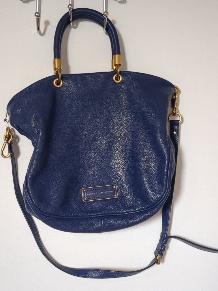 Marc by Marc Jacobs Navy Blue Leather Handbag