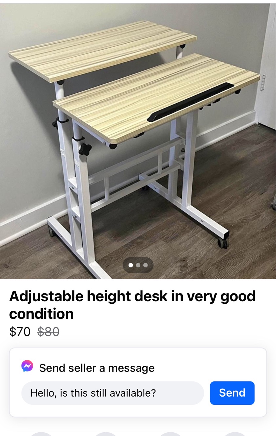 MotionGrey Standing Desk - photo 2
