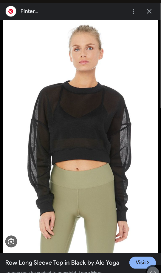 Alo Yoga Row Long Sleeve Top size S thumbnail