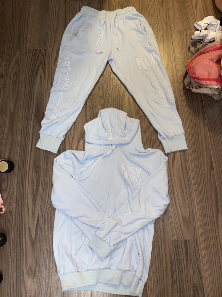 Demeanoir Blue Sweatpants and Hoodie Tracksuit