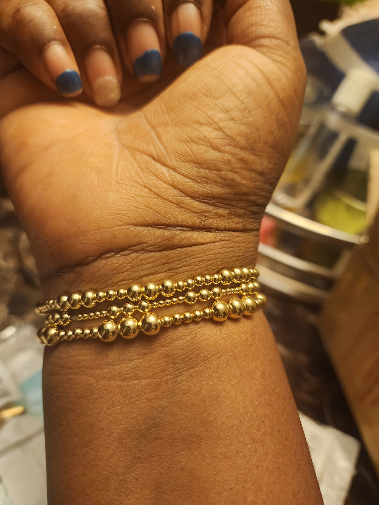 Gold Beaded Bracelets