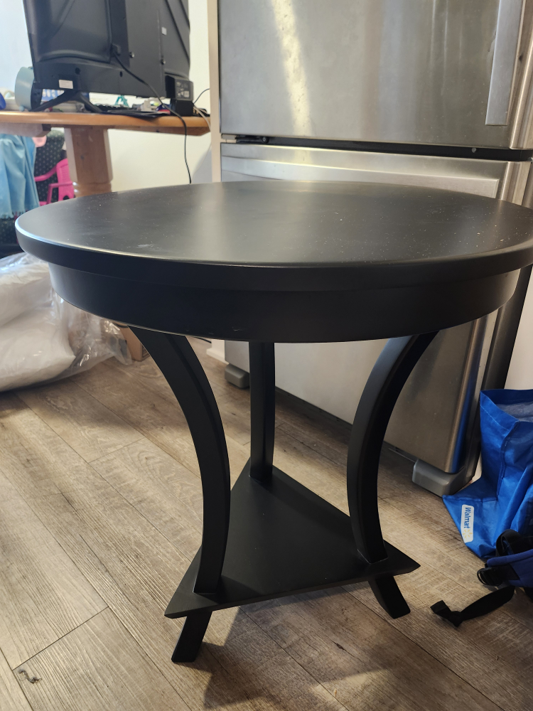 Black side table