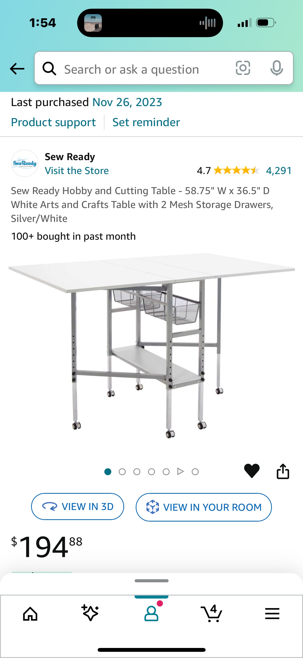 Sewing /Hobby table (adjustable)