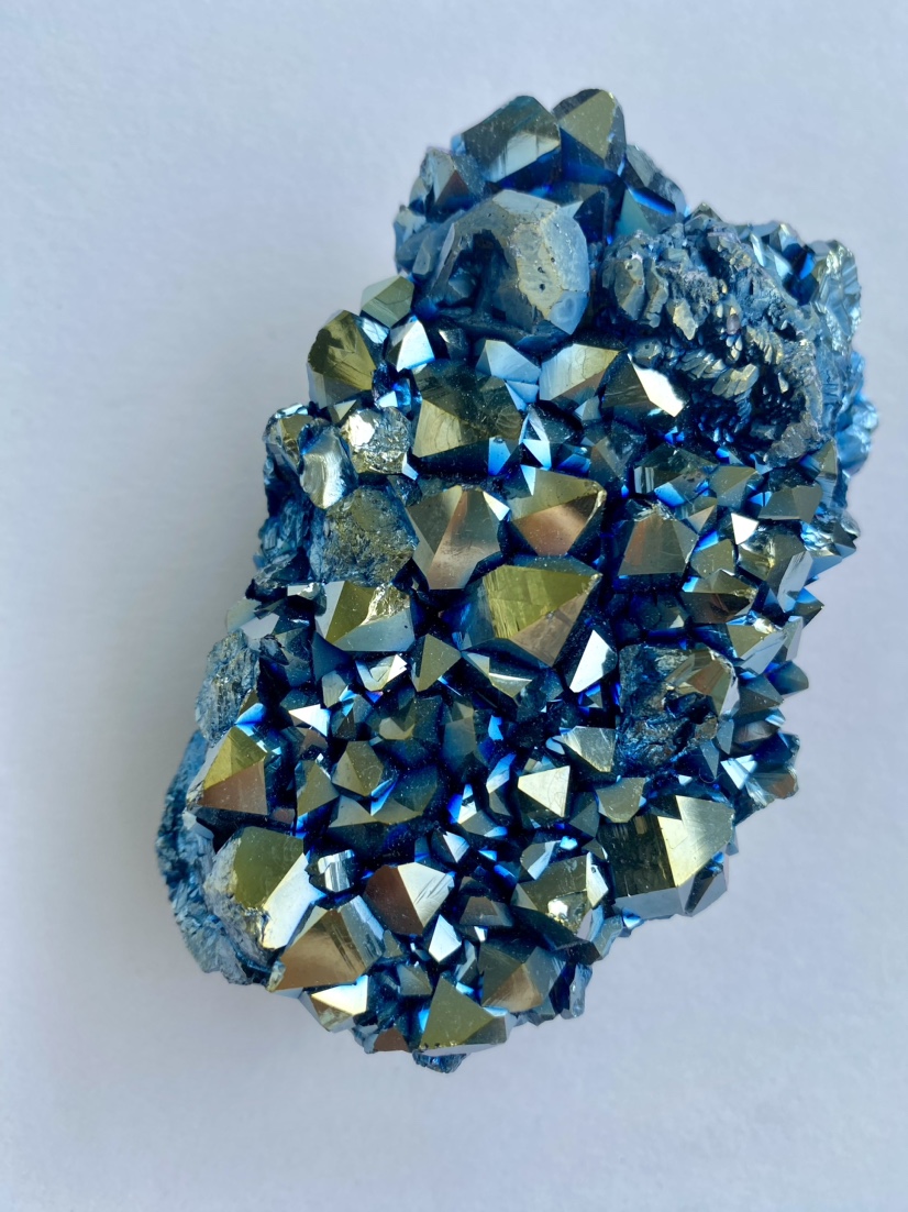 Blue Titanium Aura Quartz Cluster image indicator(3)