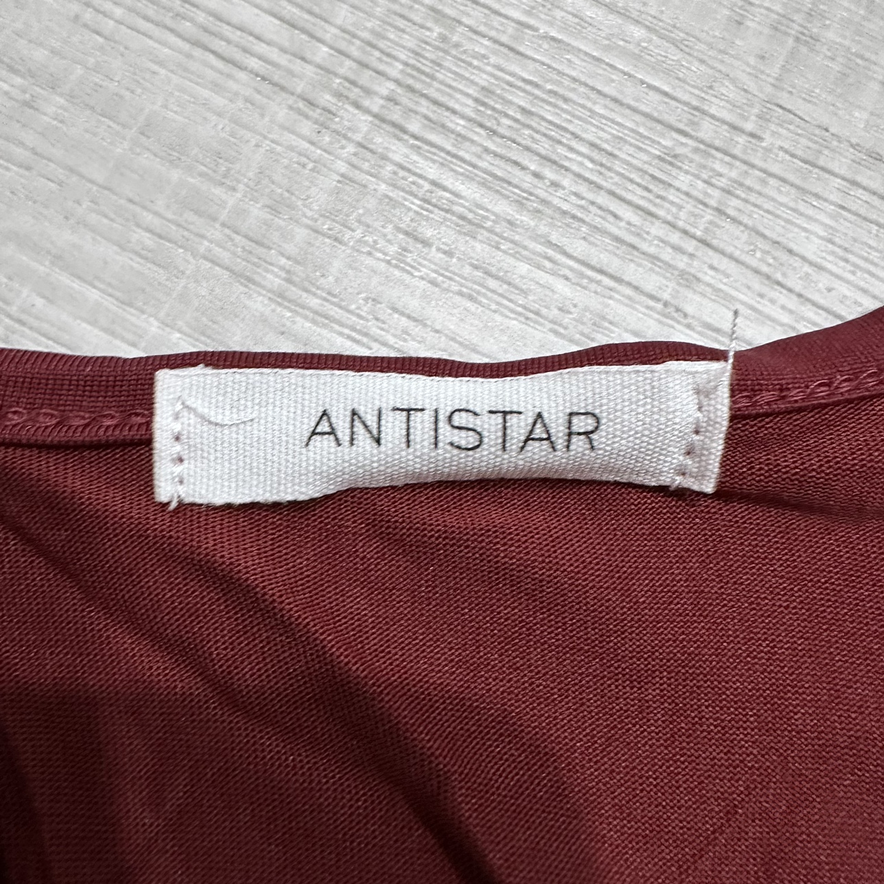 Antistar Burgundy V-Neck T-Shirt image indicator(3)
