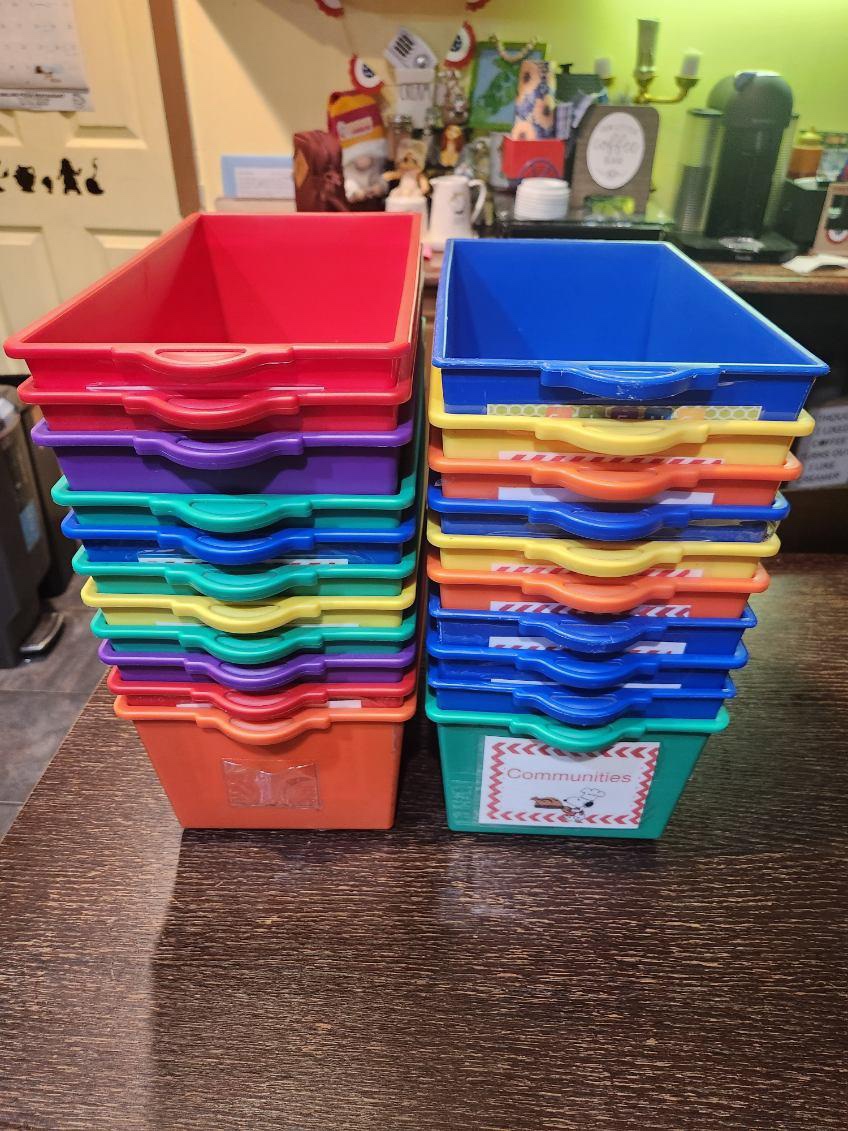 Rainbow Stackable Storage Bins