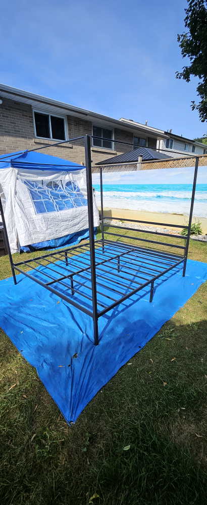 king size frame with canopy Metal and Bolt - photo 4